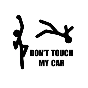 استیکر برچسب خودرو طرح dont touch my car  کد 4
