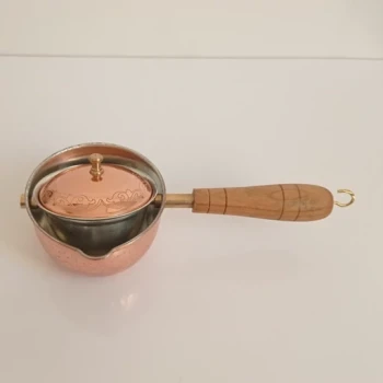 دم نوش ساز مسی دسته چوبی نانو شده زنجانیها با کیفیت عالی 