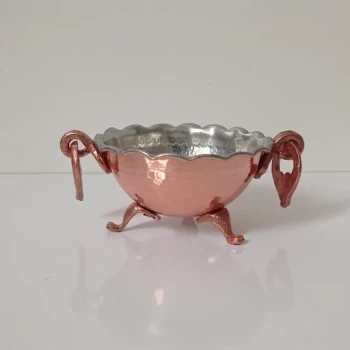 کاسه گوشواره تک نفره مسی سه پایه نانو شده زنجانیها