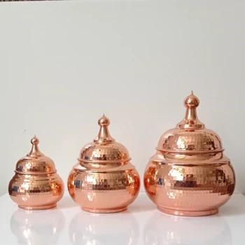 ظروف پذیرایی مسی طرح گنبدی نانو شده با کیفیت عالی 