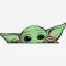 برچسب استیکر بدنه خودرو طرح Baby Yoda Star Wars جنگ ستارگان