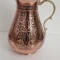 پارچ مسی الماس تراش طرحدار بزرگ دسته برنجی نانو