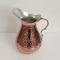 پارچ مسی الماس تراش طرحدار بزرگ دسته برنجی نانو
