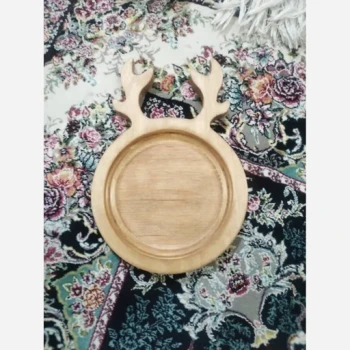 زیر ماگی چوبی طرح گوزن