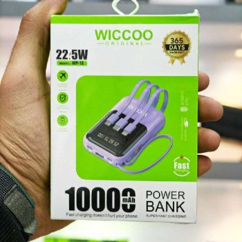 پاوربانک 10 هزار ميلی آمپر ویکوو مدل WICCOO WP-13