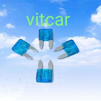 فیوز 15 آمپر کوچک پژو 206 / فیوز 2شاخ شیشه ای بسته 50عددی.ویتکار