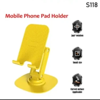 استند وهلدریا پایه نگهدارنده یا هلدر گوشی و تبلت 360 درجه باکیفیت و فلزی رنگ مشکی 