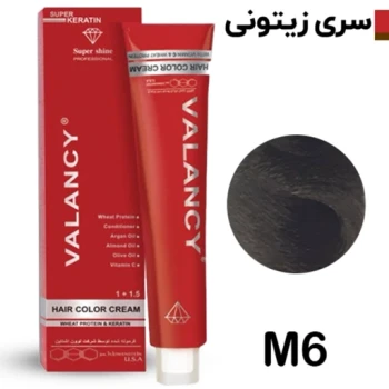 رنگ موی والنسی M6 بلوند زیتونی متوسط valancy رنگموی ولنسی زیتونی 7 Valancy رنگ مو روشن والانسی انواع پودر دکلره موجوده 