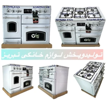 اجاق گاز پنج شعله صفحه استیل طرح تاکنو Farnas (پس کرایه)