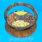 آجیل خوری چوبی تاشو طرح چهار خانه . کاسه تاشو جای خشکباری و تنقلاتی