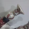 جا شمعی چینی قدیمی طرح  دوطرفه خوشه انگور کمیاب