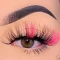 مژه صورتی فیشر فوکس لیو چپ و راست 