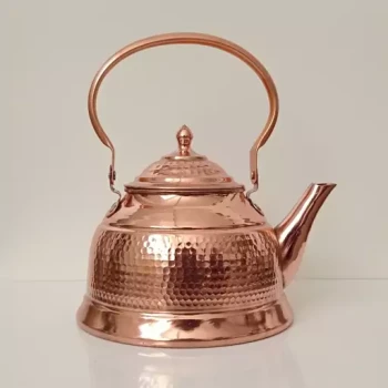 کتری مسی دسته بالا زنجانیها طرح  گنبدی نانو شده با کیفیت عالی 