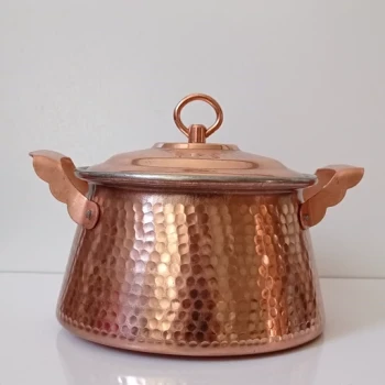 دیگ مسی سنگین نانو شده سایز سه (شش نفره)