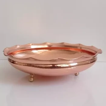میوه خوری مسی سه پایه لبه چین خور زنجانیها نانو شده