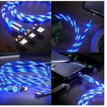 کابل شارژرو انتقال دیتا مگنتی سه سر LED رنگی
بسیار زیبا   در رنگ بندی چند رنگ