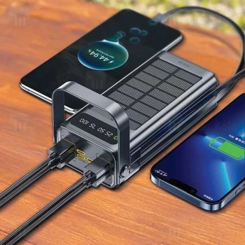 پاوربانک 30 هزار خورشیدی 66 وات بوکسو مدل BOXU SOLAR PB-07