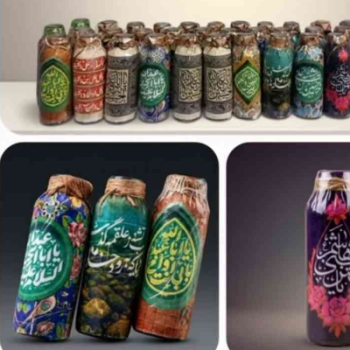 گلدان مذهبی منقش به نام ائمه اطهار ع ارتفاع 18 سانت پهنا 8 سانت هدیه مادر پدر معلم دانش آموز کارمند