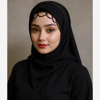 هدشال مجلسی مشکی کرپ کوپرا