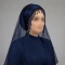 توربان مجلسی سبز شرابه دار دارای رنگ بندی 