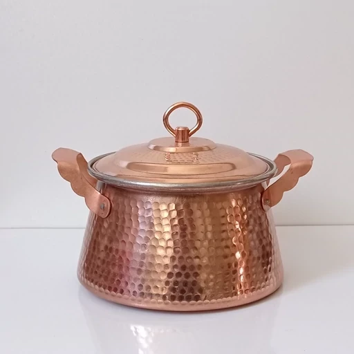 دیگ مسی سنگین نانو شده سایز سه (شش نفره)
