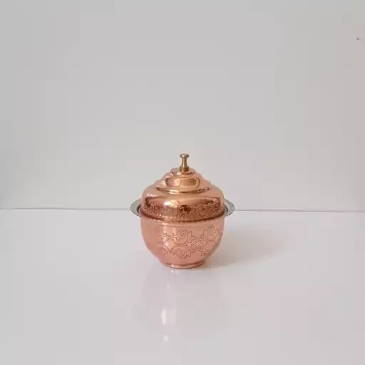 قندان مسی متوسط بدون پایه طرحدار نانو شده زنجانیها