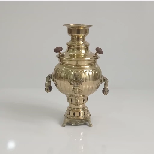 سماور برنجی دسته آویز چهار لیتری نانو شده 