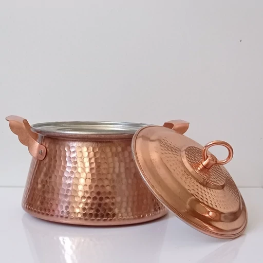 دیگ مسی سنگین نانو شده سایز سه (شش نفره)
