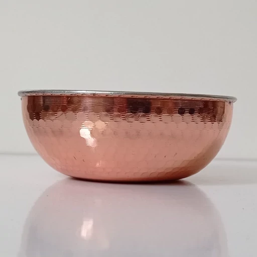 کاسه سوپ خوری مسی ته گرد نانو شده تک عددی