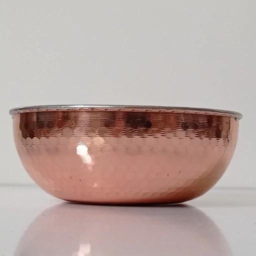 کاسه سوپ خوری مسی ته گرد نانو شده تک عددی