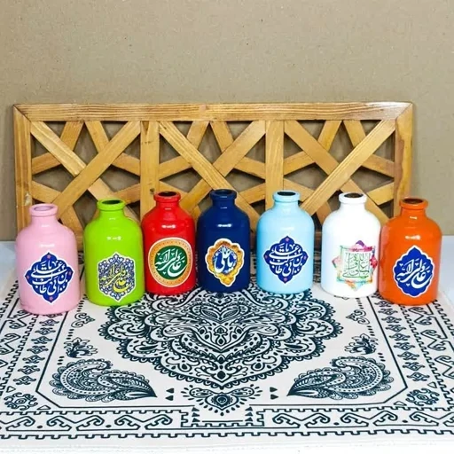 گلدان مهدوی گلدان رنگی گلدان کوچک هدیه مذهبی هدیه مهدوی هدیه ارزان گلدون مهدوی رنگی گلدان امام زمانی هدیه امام زمانی 