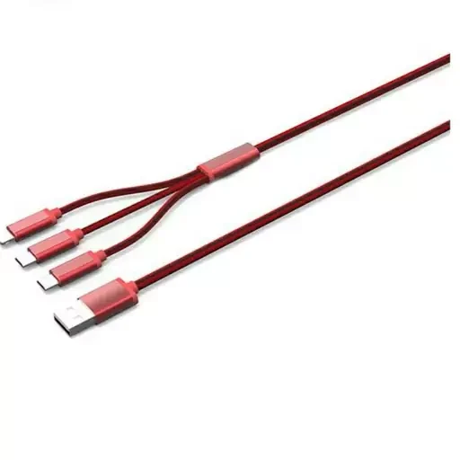 کابل سه سر سوکت micro usbکنفیطول کابل 1200میلیمتر 