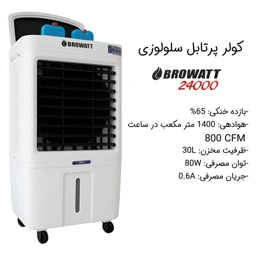 کولر پرتابل سلولزی برووات صادراتی مدل 24000(پس کرایه)