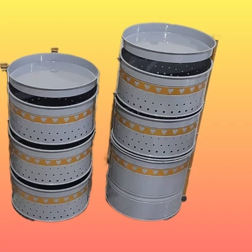 سبد سیب زمینی پیازی جابرنجی متحرک پایه دار ایستاده فلزی (پس کرایه) 