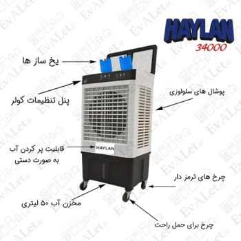 کولر پرتابل سلولوزی هایلان مدل 34000 (پس کرایه)