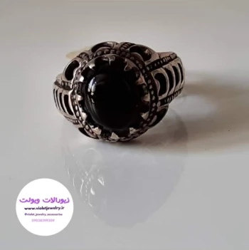 انگشتر مردانه  سنگ آماتیس اصل وزن 13.2 رکاب دست ساز💎 کد 305