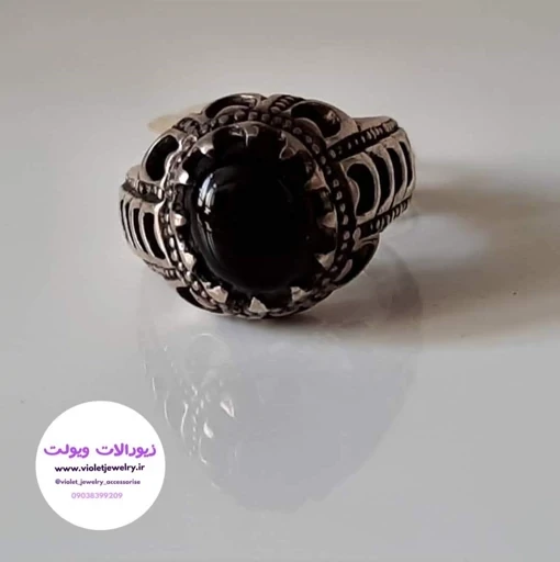 انگشتر مردانه  سنگ آماتیس اصل وزن 13.2 رکاب دست ساز💎 کد 305