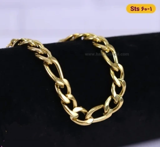 دستبندمردانه فیگارو استیل درشت نقره ای کد 6033