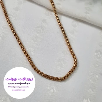 زنجیر گردنبند  مردانه اسپرت ونیزی ساچمه ای استیل آبکاری شده 60 سانتی  قابل سفارش در سایز های کوتاهتر