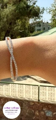 دستبند النگویی زنانه نگین دار برند ژوپینگ کد 1347