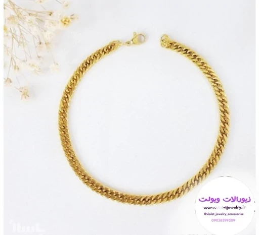 دستبند مردانه کارتیر استیل طلایی طول دستبند 22 cm کد 6039