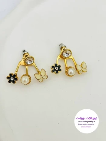 گوشواره زنانه 3 بعدی کد 1188