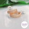 انگشتر زنانه طلایی نگین مخراجی 4 رج سایز 8 و 9 کد 2943