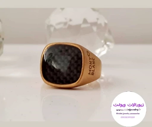 انگشتر مردانه طلایی استیل برند مونت بلانس کد 50027